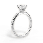 Giselle Pear Cut Lab Grown Diamond 18Kt White Gold Engagement Ring - View 4