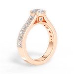 Lynn Round Cut Lab Grown Diamond 18Kt Rose Gold Engagement Ring - View 4