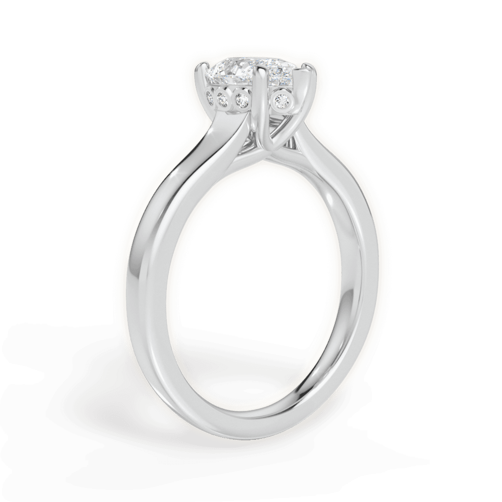 Carol Pear Cut Lab Grown Diamond 14Kt White Gold Engagement Ring - View 4