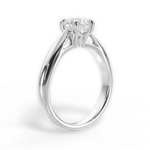 Amy Round Cut Lab Grown Diamond 18Kt White Gold Engagement Ring - View 4