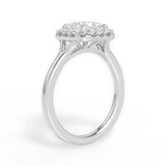 Geneva Princess Cut Lab Grown Diamond Platinum Engagement Ring - View 4