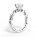 Emma Cushion Cut Lab Grown Diamond 18Kt White Gold Engagement Ring - View 2