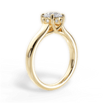 Carol Round Cut Lab Grown Diamond 18Kt Yellow Gold Engagement Ring - View 2