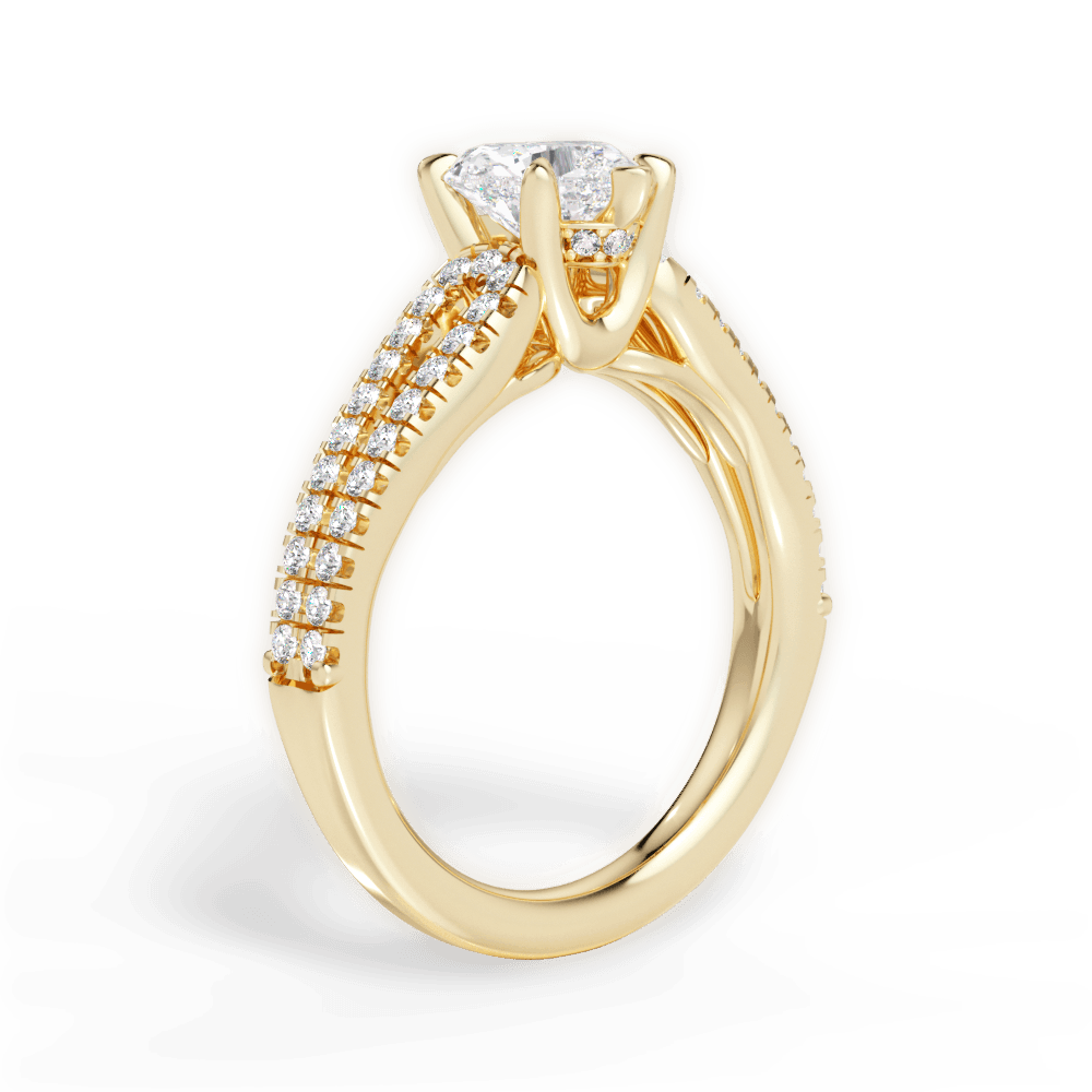 Jessica Heart Cut Lab Grown Diamond 18Kt Yellow Gold Engagement Ring - View 2