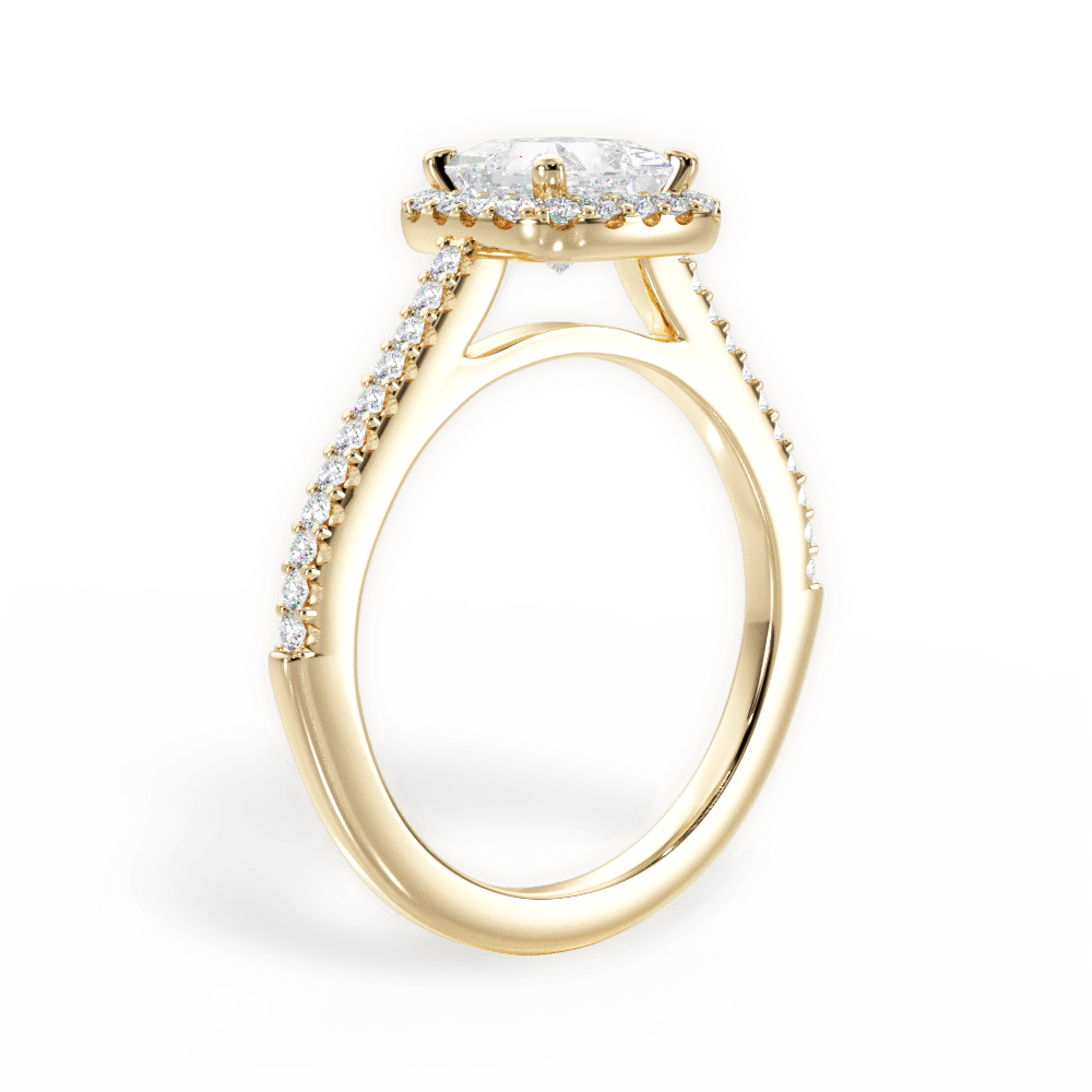 Jeanne Princess Cut Lab Grown Diamond 18Kt Yellow Gold Engagement Ring - View 4