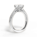 Elise Princess Cut Lab Grown Diamond 14Kt White Gold Engagement Ring - View 4