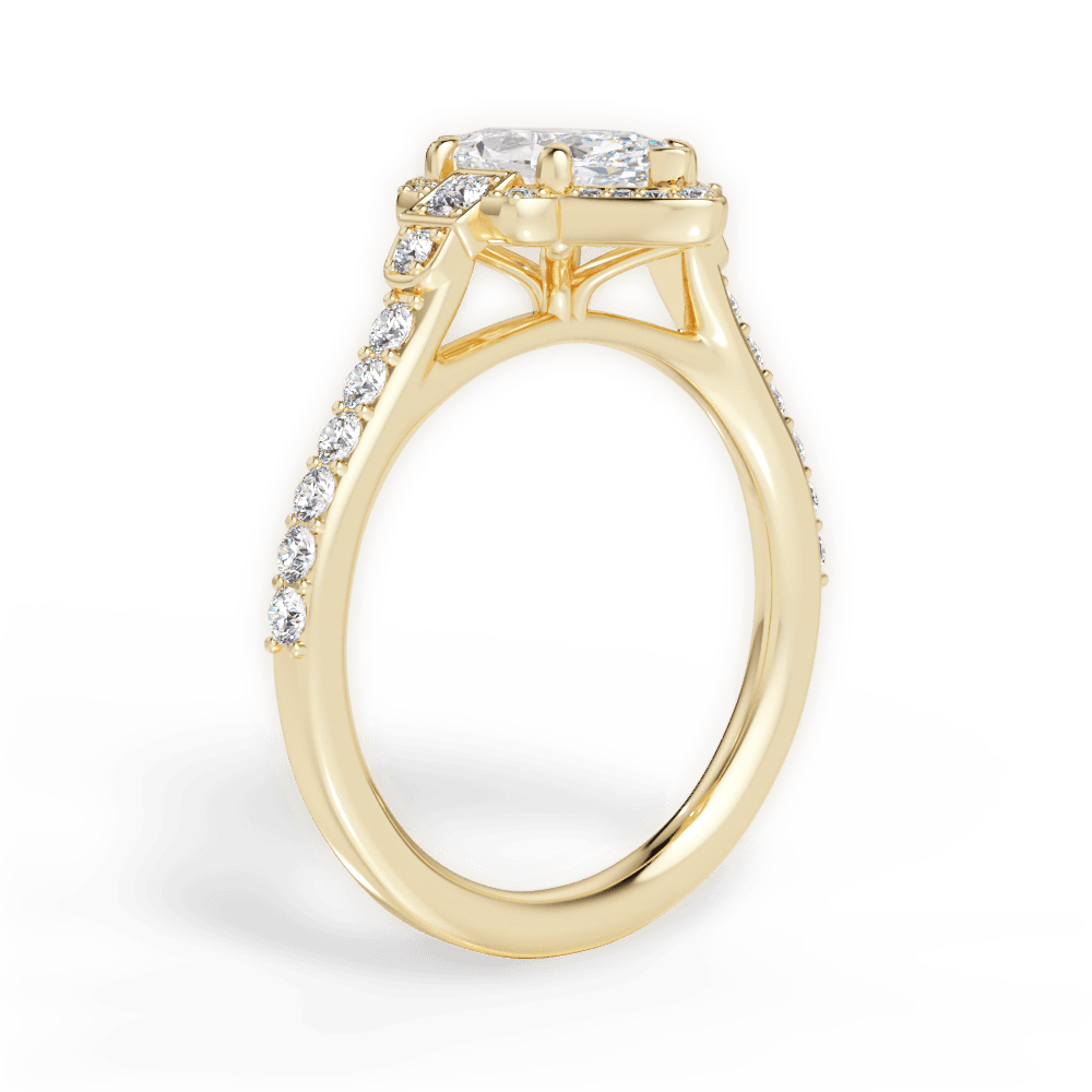 Joyce Marquise Cut Lab Grown Diamond 18Kt Yellow Gold Engagement Ring - View 3