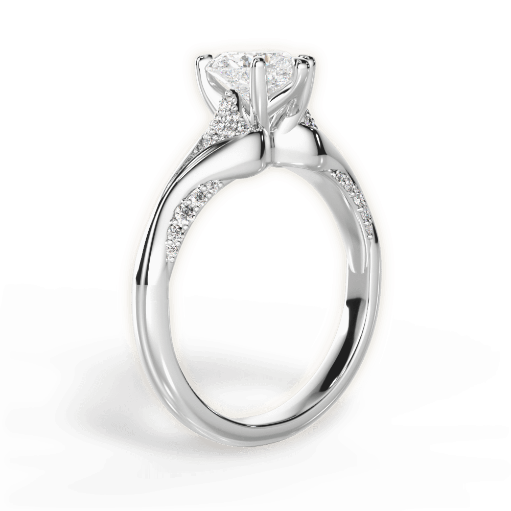 Isabel Heart Cut Lab Grown Diamond 14Kt White Gold Engagement Ring - View 4