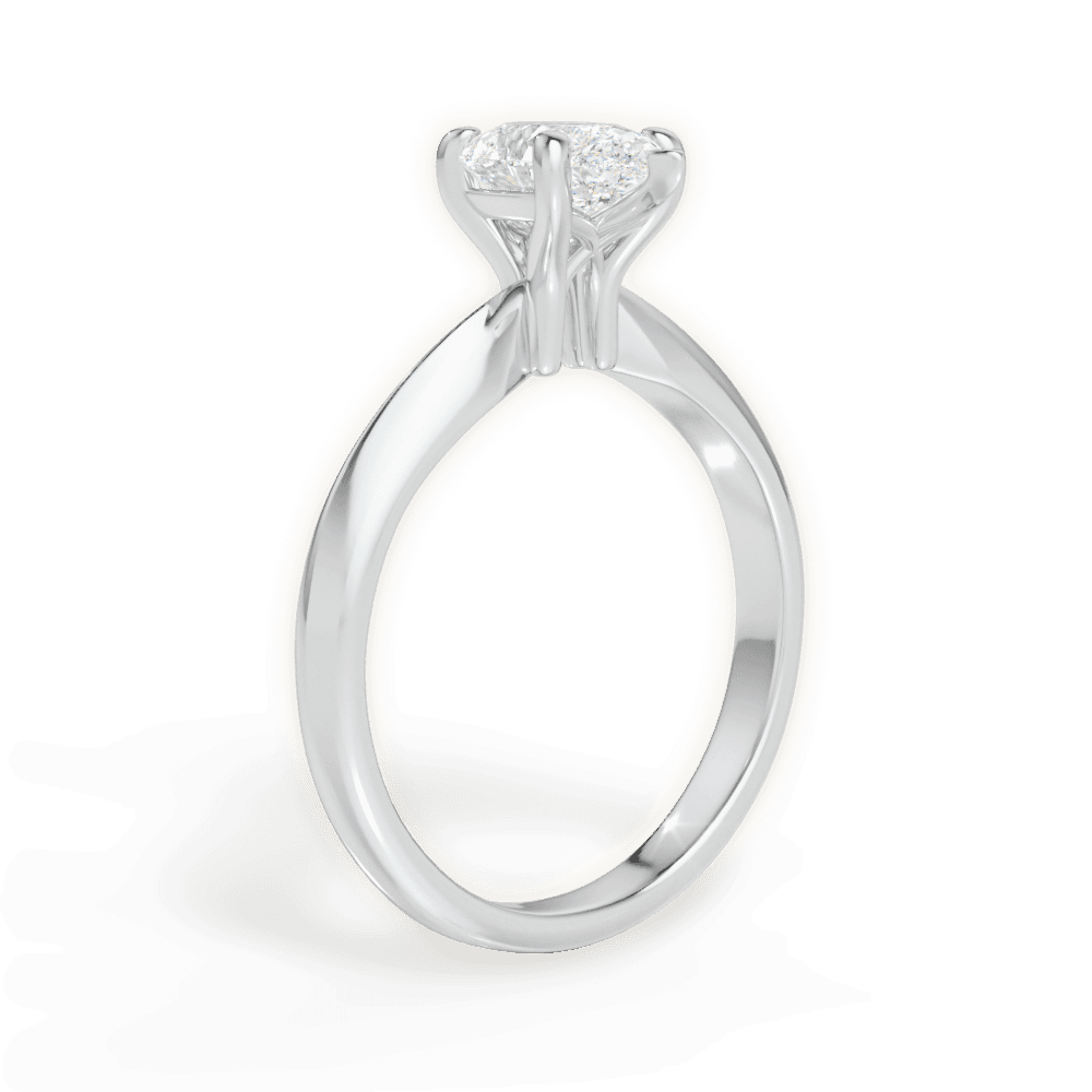 Aria Pear Cut Lab Grown Diamond 14Kt White Gold Engagement Ring - View 2