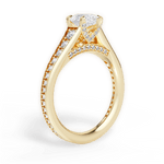 Leslie Pear Cut Lab Grown Diamond 18Kt Yellow Gold Engagement Ring - View 3
