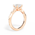 Cassie Princess Cut Lab Grown Diamond 18Kt Rose Gold Engagement Ring - View 2