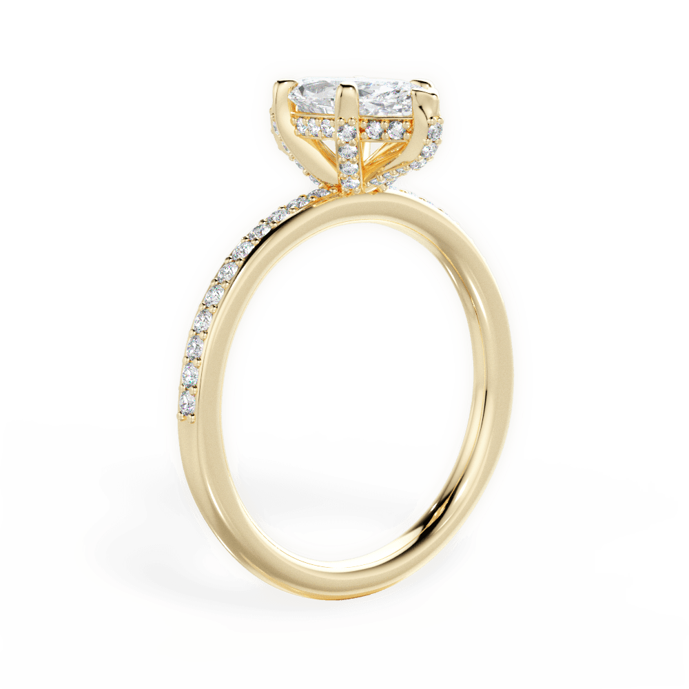 Janice Marquise Cut Lab Grown Diamond 18Kt Yellow Gold Engagement Ring - View 3