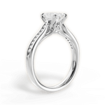 Elena Emerald Cut Lab Grown Diamond 14Kt White Gold Engagement Ring - View 2