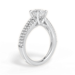 Jessica Round Cut Lab Grown Diamond 14Kt White Gold Engagement Ring - View 3