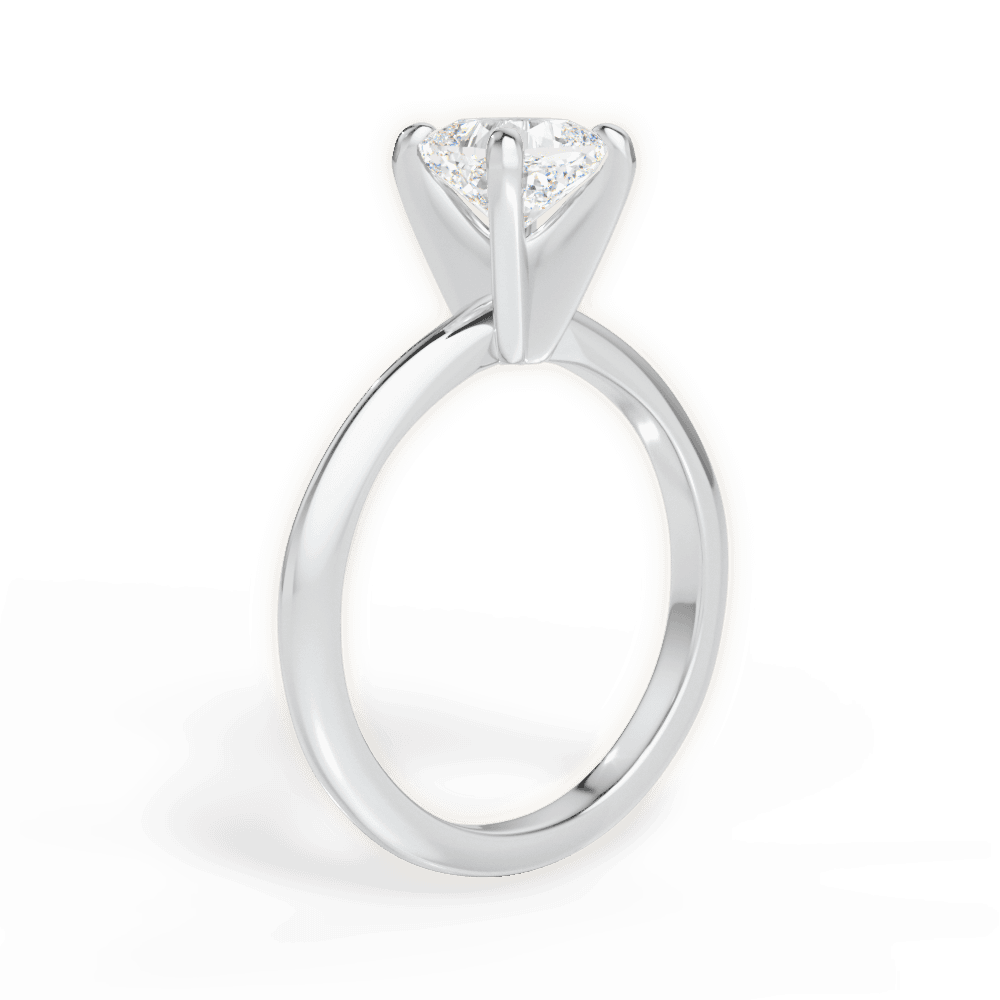 Alicia Cushion Cut Lab Grown Diamond Platinum Engagement Ring - View 2