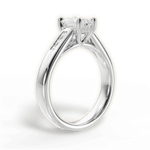 Brittany Emerald Cut Lab Grown Diamond Platinum Engagement Ring - View 2
