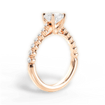 Dana Cushion Cut Lab Grown Diamond 18Kt Rose Gold Engagement Ring - View 3
