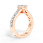 Lynn Emerald Cut Lab Grown Diamond 18Kt Rose Gold Engagement Ring - View 2