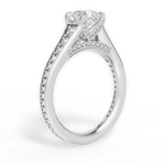 Leslie Asscher Cut Lab Grown Diamond Platinum Engagement Ring - View 3