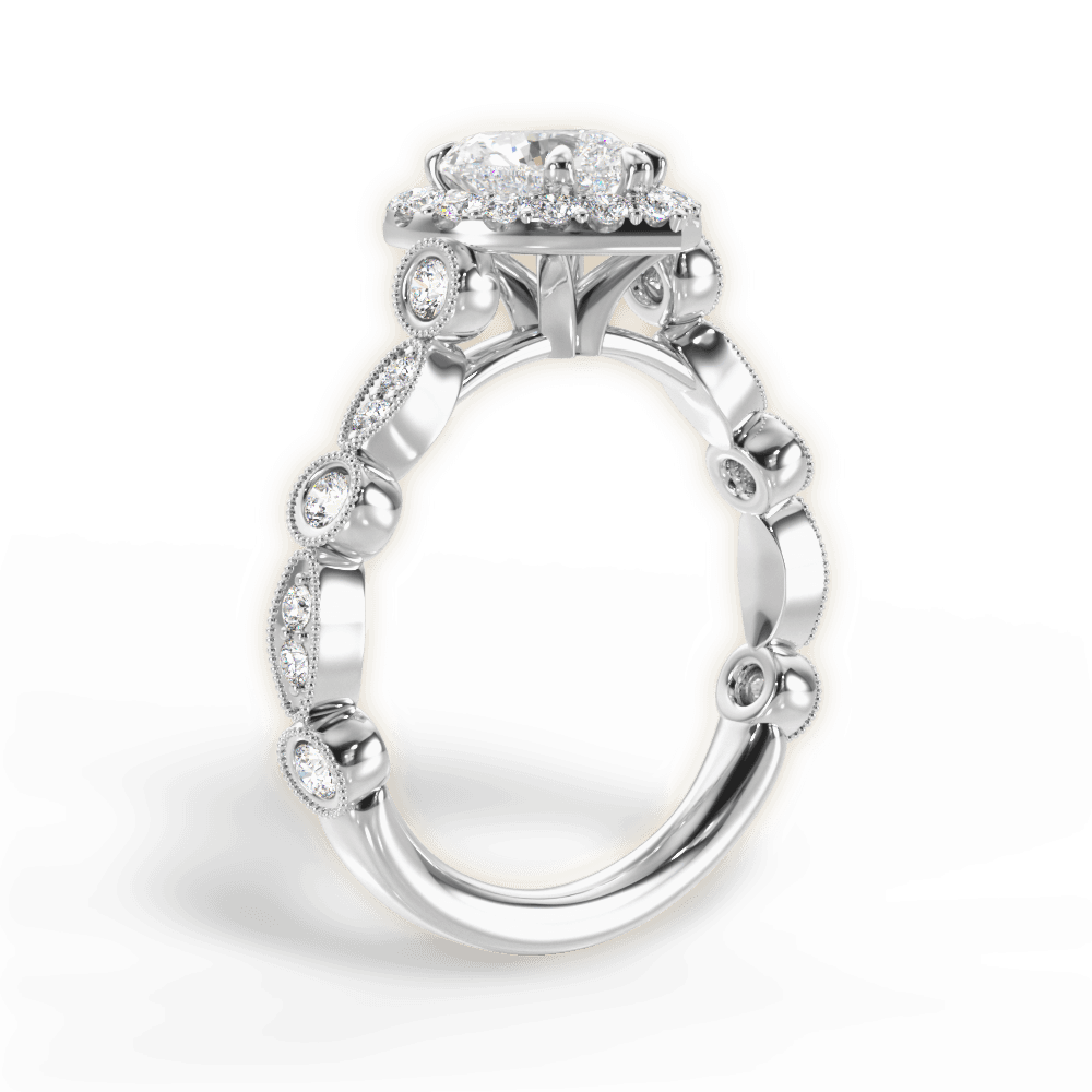 Irene Heart Cut Lab Grown Diamond 14Kt White Gold Engagement Ring - View 4