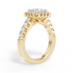 Lacey Princess Cut Lab Grown Diamond 18Kt Yellow Gold Engagement Ring - View 3