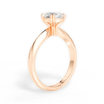 Claudia Oval Cut Lab Grown Diamond 18Kt Rose Gold Engagement Ring - View 3