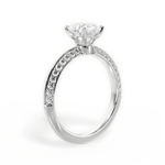 Gail Oval Cut Lab Grown Diamond 14Kt White Gold Engagement Ring - View 3