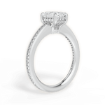 Janet Radiant Cut Lab Grown Diamond 14Kt White Gold Engagement Ring - View 4