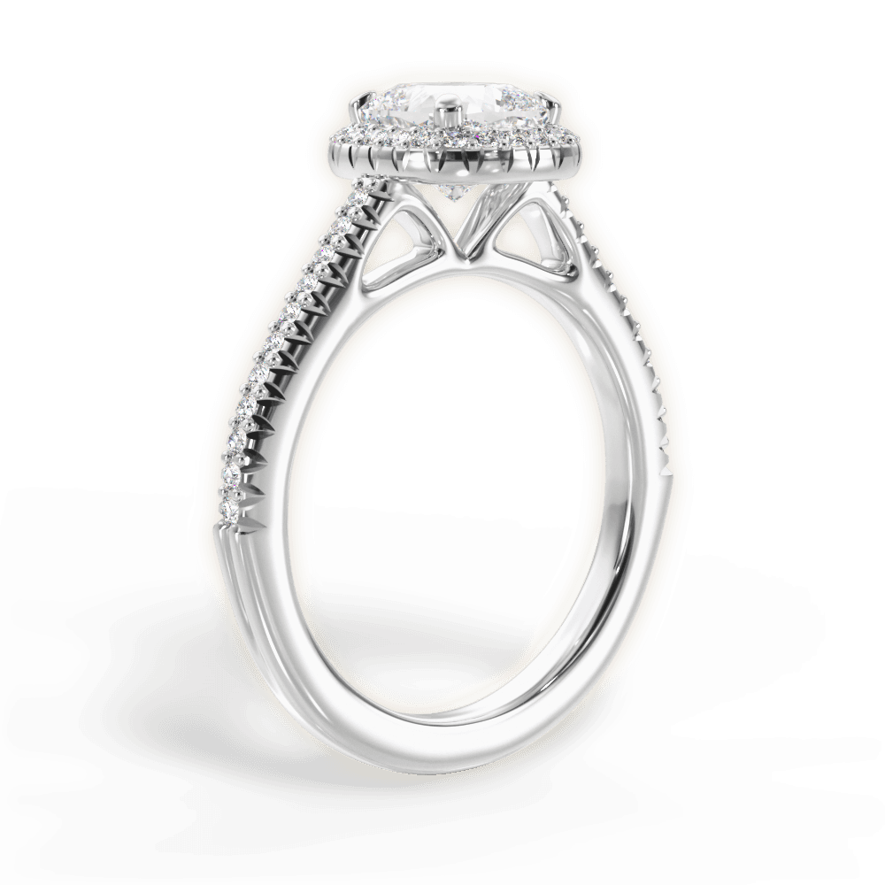 Jenny Cushion Cut Lab Grown Diamond Platinum Engagement Ring - View 2