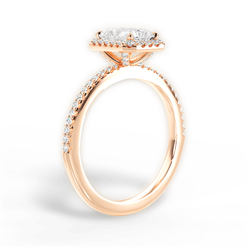 Joanne Radiant Cut Lab Grown Diamond 18Kt Rose Gold Engagement Ring - View 3