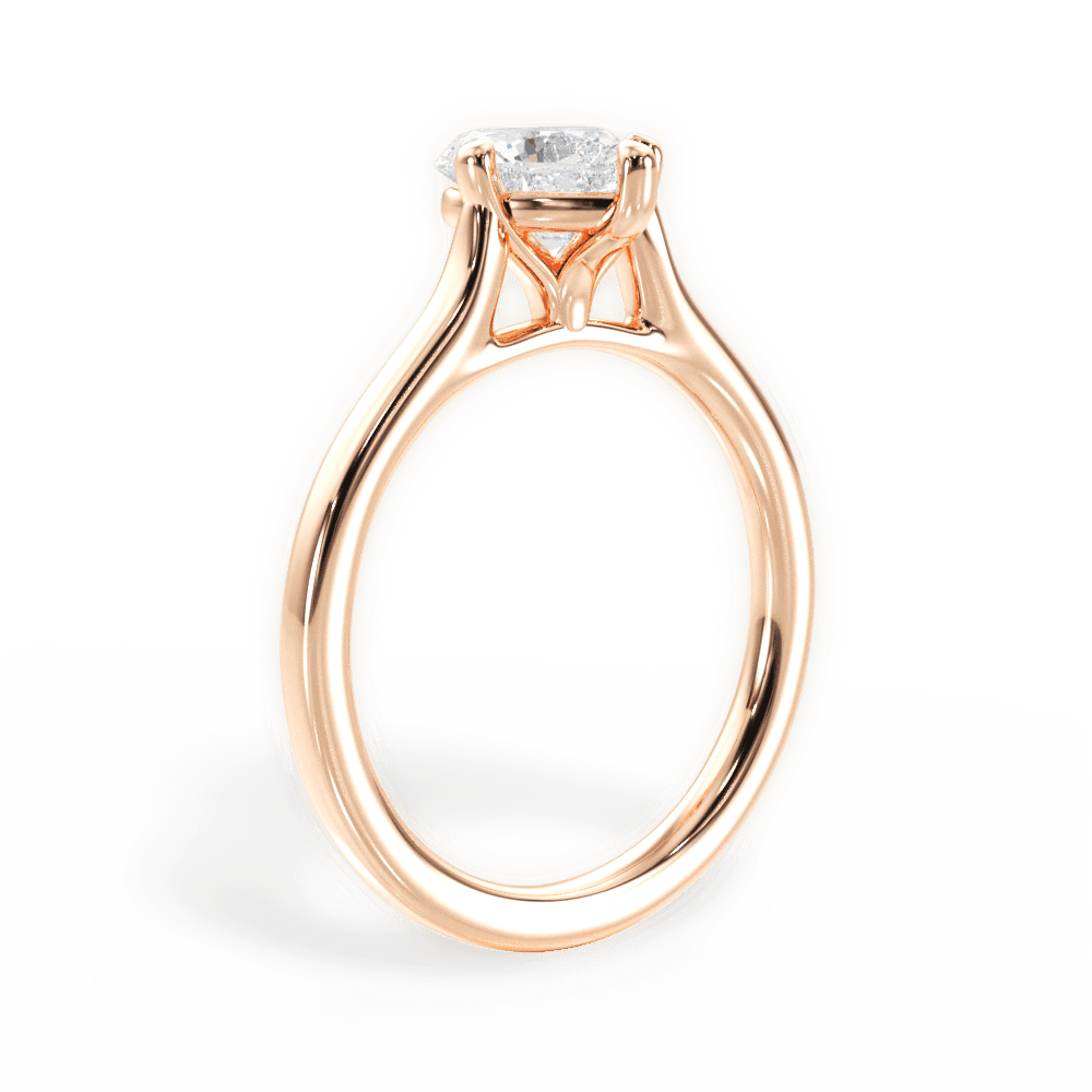 Bernadette Heart Cut Lab Grown Diamond 18Kt Rose Gold Engagement Ring - View 4