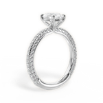 Kristen Oval Cut Lab Grown Diamond 18Kt White Gold Engagement Ring - View 4