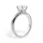 Florence Oval Cut Lab Grown Diamond 14Kt White Gold Engagement Ring - View 3