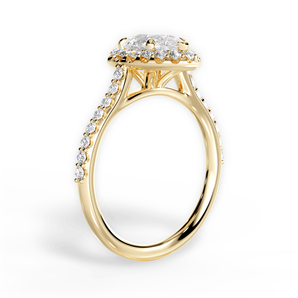 Leah Pear Cut Lab Grown Diamond 18Kt Yellow Gold Engagement Ring - View 4