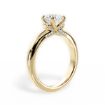 Florence Round Cut Lab Grown Diamond 18Kt Yellow Gold Engagement Ring - View 2