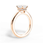 Brianna Radiant Cut Lab Grown Diamond 18Kt Rose Gold Engagement Ring - View 2