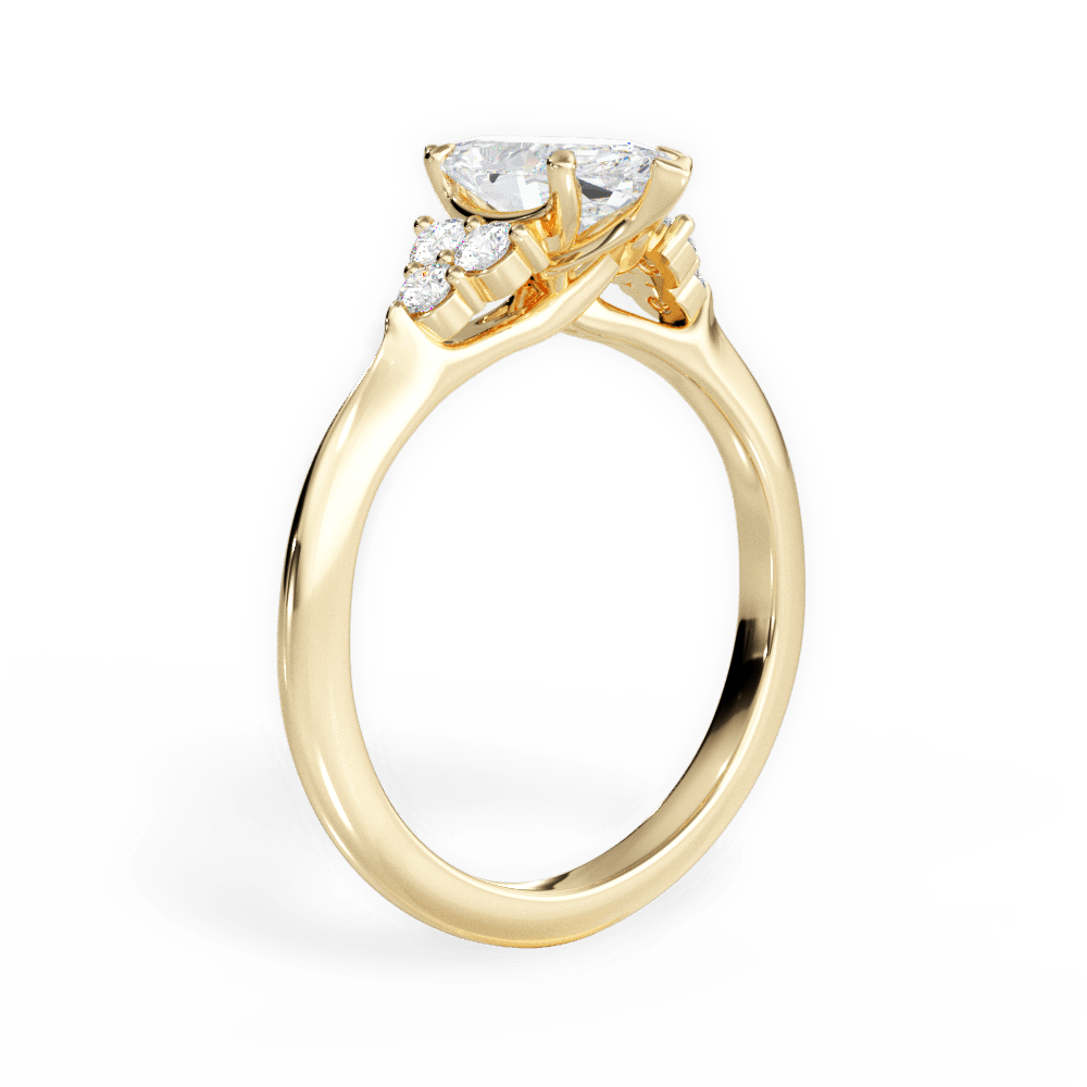 Celeste Marquise Cut Lab Grown Diamond 18Kt Yellow Gold Engagement Ring - View 3
