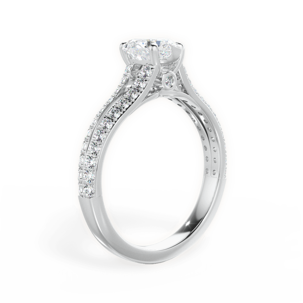 Kendra Heart Cut Lab Grown Diamond 14Kt White Gold Engagement Ring - View 4
