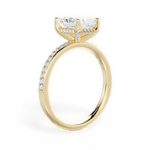 Janice Radiant Cut Lab Grown Diamond 18Kt Yellow Gold Engagement Ring - View 3