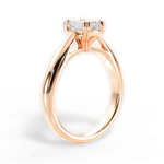 Gillian Emerald Cut Lab Grown Diamond 18Kt Rose Gold Engagement Ring - View 2