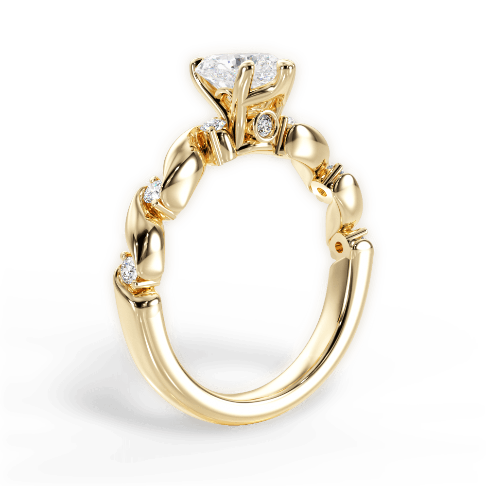Emma Heart Cut Lab Grown Diamond 18Kt Yellow Gold Engagement Ring - View 2