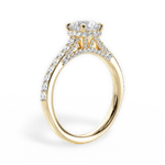 Laura Round Cut Lab Grown Diamond 18Kt Yellow Gold Engagement Ring - View 3
