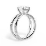 Ada Princess Cut Lab Grown Diamond 14Kt White Gold Engagement Ring - View 2