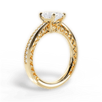 Donna Radiant Cut Lab Grown Diamond 18Kt Yellow Gold Engagement Ring - View 2