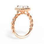 Belinda Radiant Cut Lab Grown Diamond 18Kt Rose Gold Engagement Ring - View 2