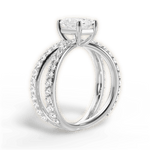 Lauren Radiant Cut Lab Grown Diamond 14Kt White Gold Engagement Ring - View 3