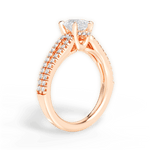 Jessica Pear Cut Lab Grown Diamond 18Kt Rose Gold Engagement Ring - View 4