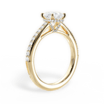 Joan Oval Cut Lab Grown Diamond 18Kt Yellow Gold Engagement Ring - View 2