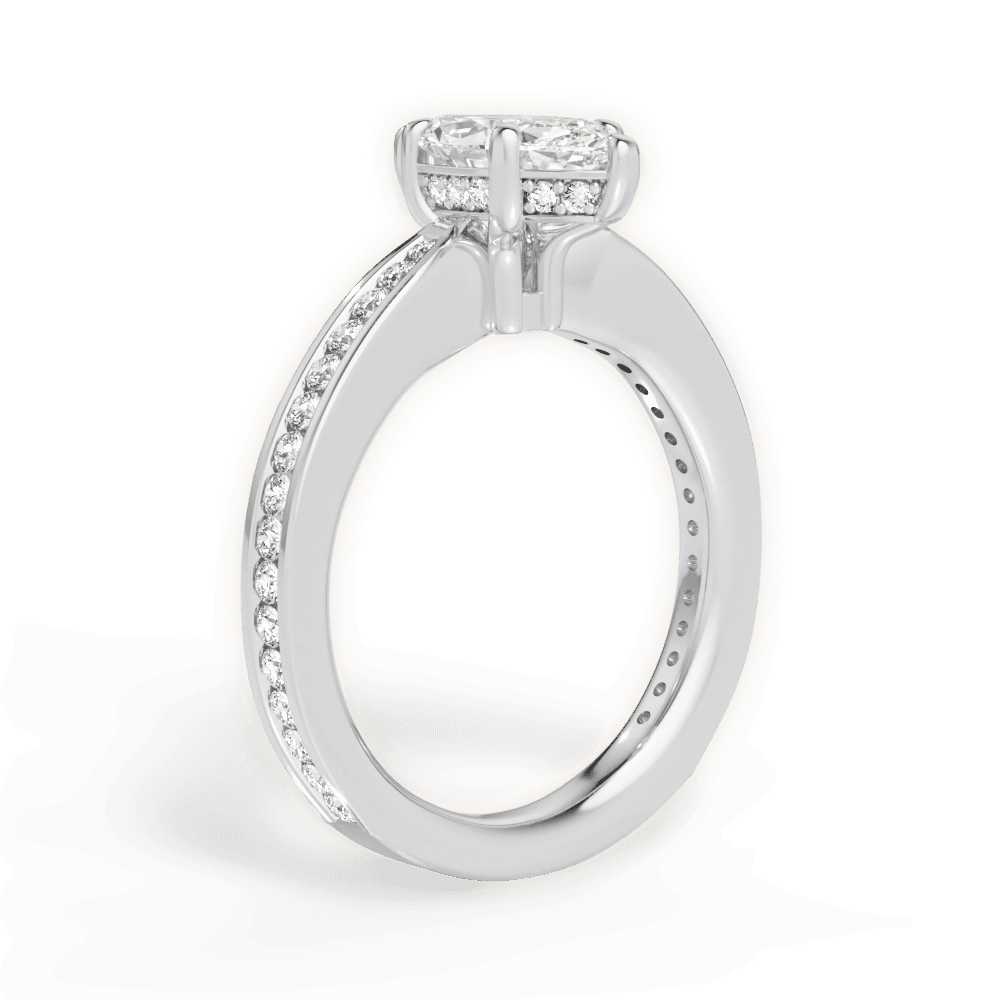 Katelyn Marquise Cut Lab Grown Diamond 18Kt White Gold Engagement Ring - View 3
