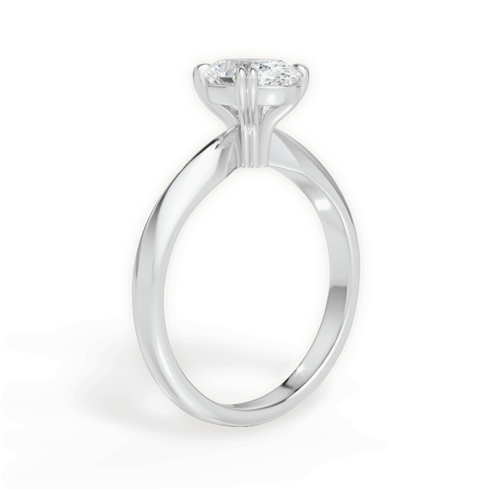 Anastasia Oval Cut Lab Grown Diamond Platinum Engagement Ring - View 2